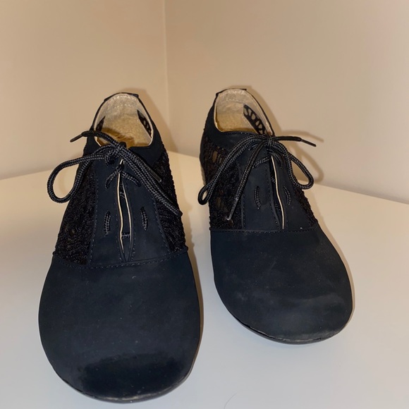 Black mini wedges with mesh - Picture 3 of 5